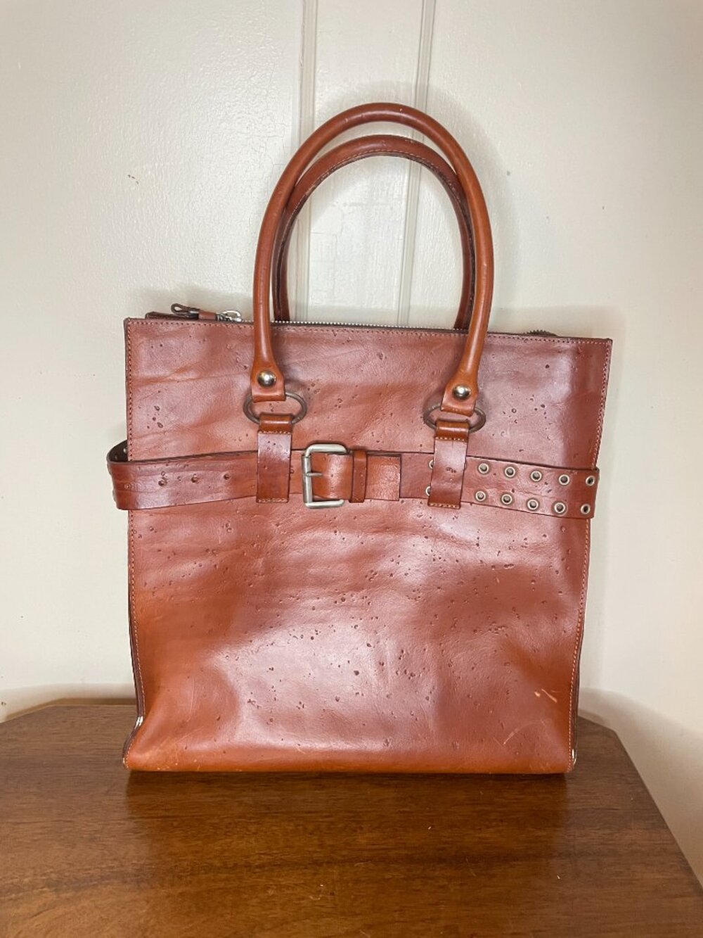collection PRIVÉE Brown Leather Tote Bag